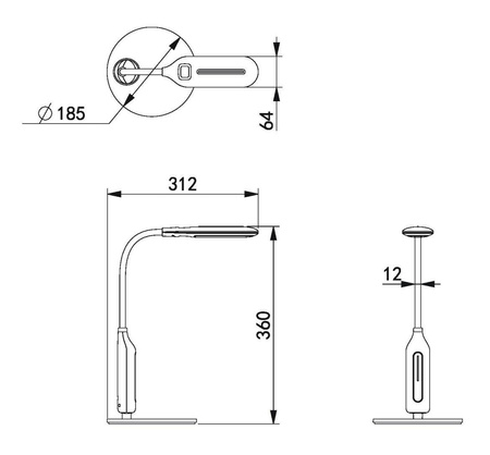 Lampka biurkowa K-BL1072 BIAŁY z serii MIDA