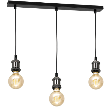 Lampa wisząca EDISON CZARNY 3xE27