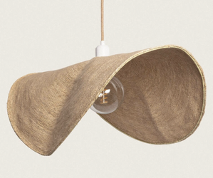 Naturalna Lampa Wisząca z Włókna Naturalnego Devmani-L 50cm Boho