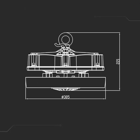 Oprawa LED High Bay V-TAC MEANWELL DRIVER 200W 185Lm/W VT-9219 6500K 37000lm 5 Lat Gwarancji