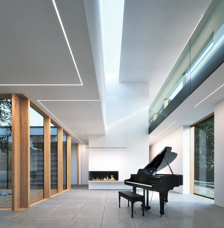 Profil do LED KOZUS do płyt G-K 16mm architektoniczny wpuszczany Kluś  surowy 1m