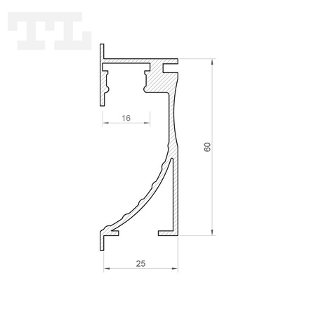 LED P26-1 Profil 2000 mm anod (nr kat 8626102)