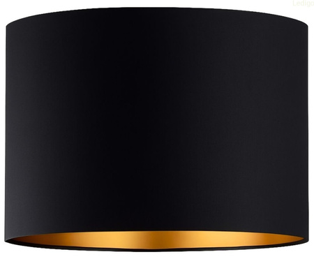 Abażur walec Oro Deluxe czarno złoty 25cm E27