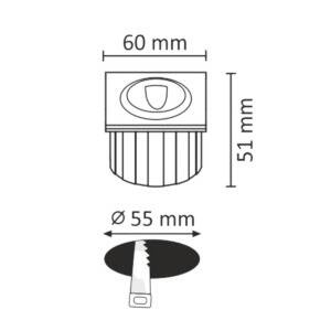 Lampa schodowo-elewacyjna LED Q3 kwadrat
