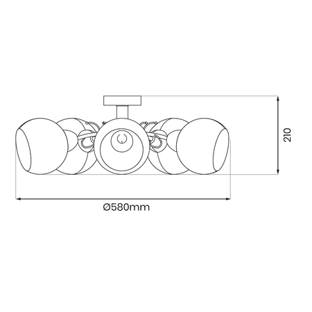 Lampa sufitowa OSLO 5xE27