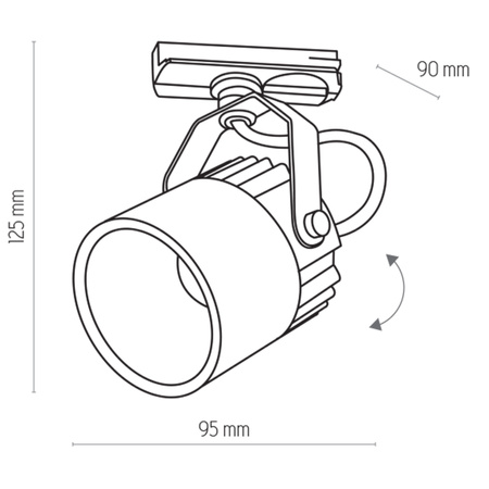 Tk Lighting TRACER WHITE 1 TL-014 COB 3W