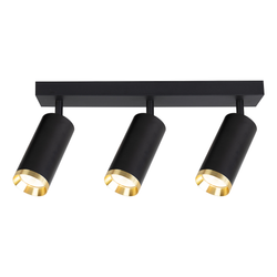 Oprawa Mica Spot Czarny + Złoty 3xGU10