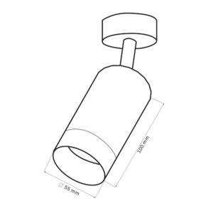 Lampa ścienno-sufitowa ARRAS 1 biało-złota GU10