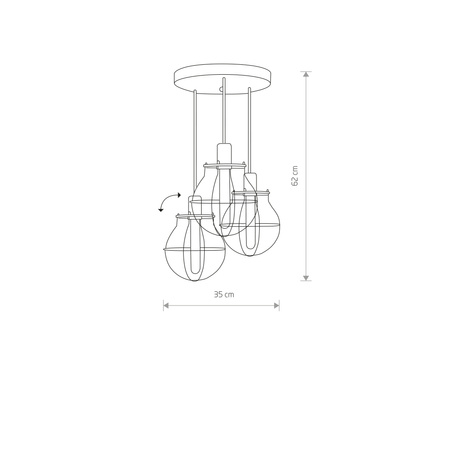 Nowodvorski Lampa sufitowa metalowa czarna miedź MANUFACTURE 