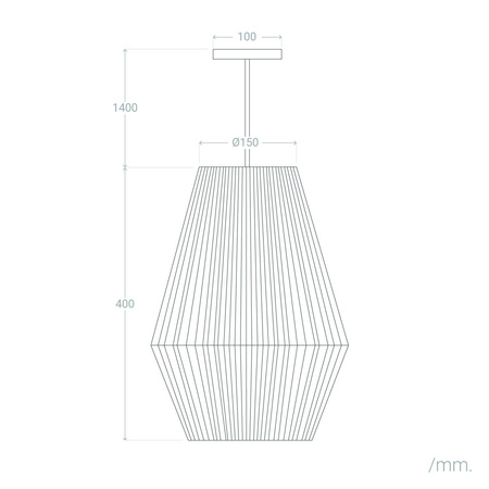 Naturalna lampa wisząca E27 Boho Trilla