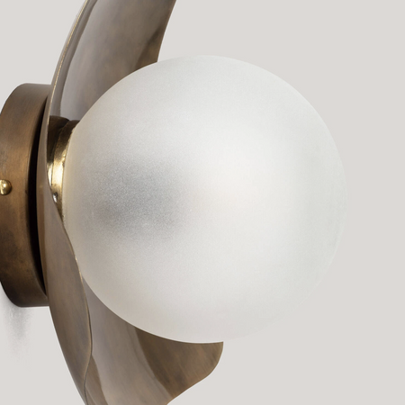 Stylowy Kinkiet z Metalu i Szkła Ishan 1xE27 złoty