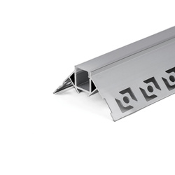 Profil Aluminiowy V-TAC 2mb Anodowany, Klosz Mleczny, Do gipsowania, Narożny zewnętrzny VT-8103