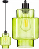 Lampa wisząca szklana zielona nowoczesna EP017