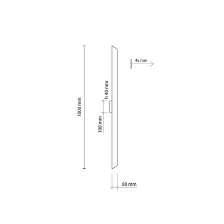 Kinkiet NAVI Black Long LED