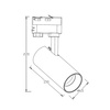 Ice SET 1F szynoprzewód czarny LP-732 3W BK SET