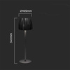 Lampka Biurkowa Nocna V-TAC 2,7W LED 34cm Ładowanie USB Ściemnianie Czarna 