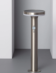 Słupek ogrodowy solarny LED Helios Inox z Czujnikiem Ruchu PIR 45cm