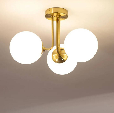 Lampa Sufitowa z Metalu i Szkła Amatler 3xE27