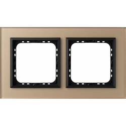 Ramka podwójna Sonata Ospel Szampańskie Szkło Szronione IP20