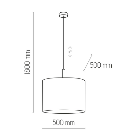 Lampa wisząca Deva Graphite 1xE27 szara