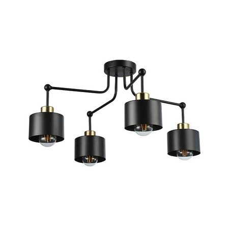 Lampa sufitowa 4xE27 LED Elza czarna