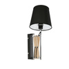 Kinkiet czarny chrom/drewno regulowany 40W E27 Mito Candellux 21-75420