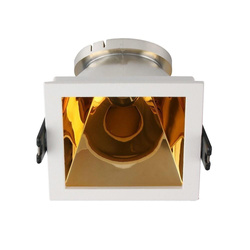 Oczko V-TAC GU10 Wpuszczane Białe/Złoty Kwadrat VT-875-WG 3 Lata Gwarancji