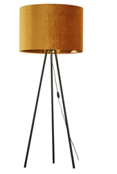 Lampa podłogowa trójnóg welurowa Tercino Orange 1xE27 zielono złota