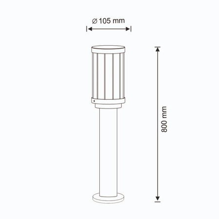 Lampa zewnętrzna FIORD 80cm 1xE27