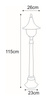 Lampa ogrodowa stojąca K-8129 CZARNY/ZŁOTY z serii BOSTON