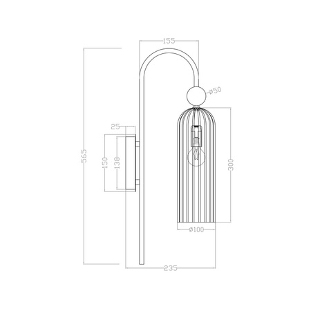Light prestige Piega kinkiet smoked LP-939/1W smoked