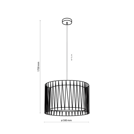 Lampa wisząca HARMONY Black 3xE27