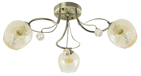 Lampa sufitowa Blanka 3xE27 mosiądz 