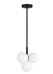 Lampa wisząca czarnaMilano Bubbles mleczne kule 4xE14