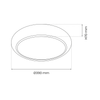 Plafon LED GEA GOLD 36W z pilotem Ø390 mm Milagro