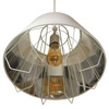 Lampa wisząca FALUN biało-srebrna 1xE27