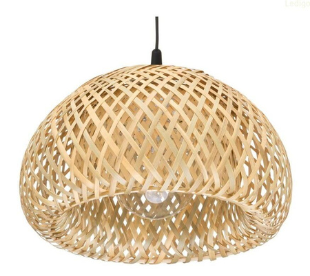 Lampa wisząca BOHO bambusowa 45cm czarna 1xE27 