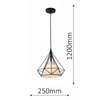 Nola lampa wisząca czarna LP-076/1P BK