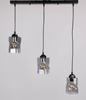 Lampa wisząca czarna/dymiona listwa 3xE27 Felis 33-00149