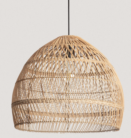 Naturalna Lampa Wisząca z Ratanu Yamil Ø55 cm Boho