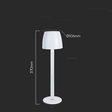 Lampka Biurkowa Nocna V-TAC 3W LED Ładowanie Ściemnianie Biała 