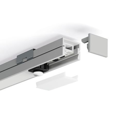 Kluś Podkładka MW 11x5 LED, srebrny, aluminium