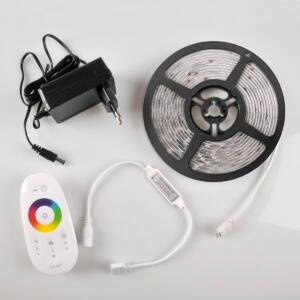 Zestaw taśma LED 24V 5m RGB+4000K IP65 pilot, zasilacz, sterownik