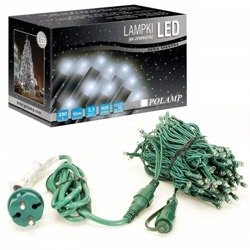 Lampki choinkowe LED Zimne 10m Flash zielony przewód
