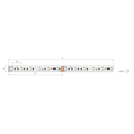 Kluś Taśma LED cyfrowa K-DLRGB-1670-24, lm/m, 16.7 W/m, IP20