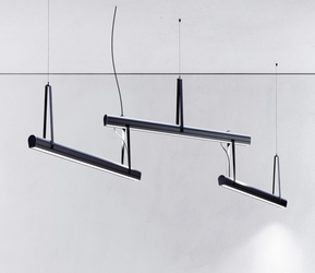 Kluś Lampa wisząca LED Tulip TU ADD ZW L=1131mm, mikropryzma liniowa, 76W, 3000K, DALI, CZARNY