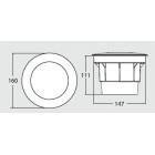 Oprawa najazdowa 160mm Led 7W szara okrągła 4000K GX53 IP66