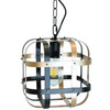 Lampa wisząca KLATKA-1 czarno-złota E27