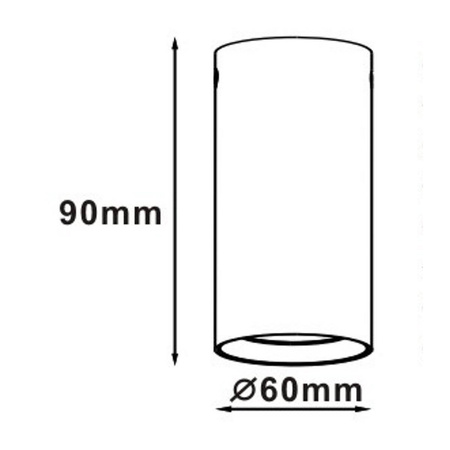 Manacor oczko czarne ze złotym ringiem 9 cm LP-232/1D - 90 BK/GD