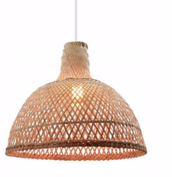 Rattanowa Lampa wisząca pleciona E27 naturalna Boho 38cm